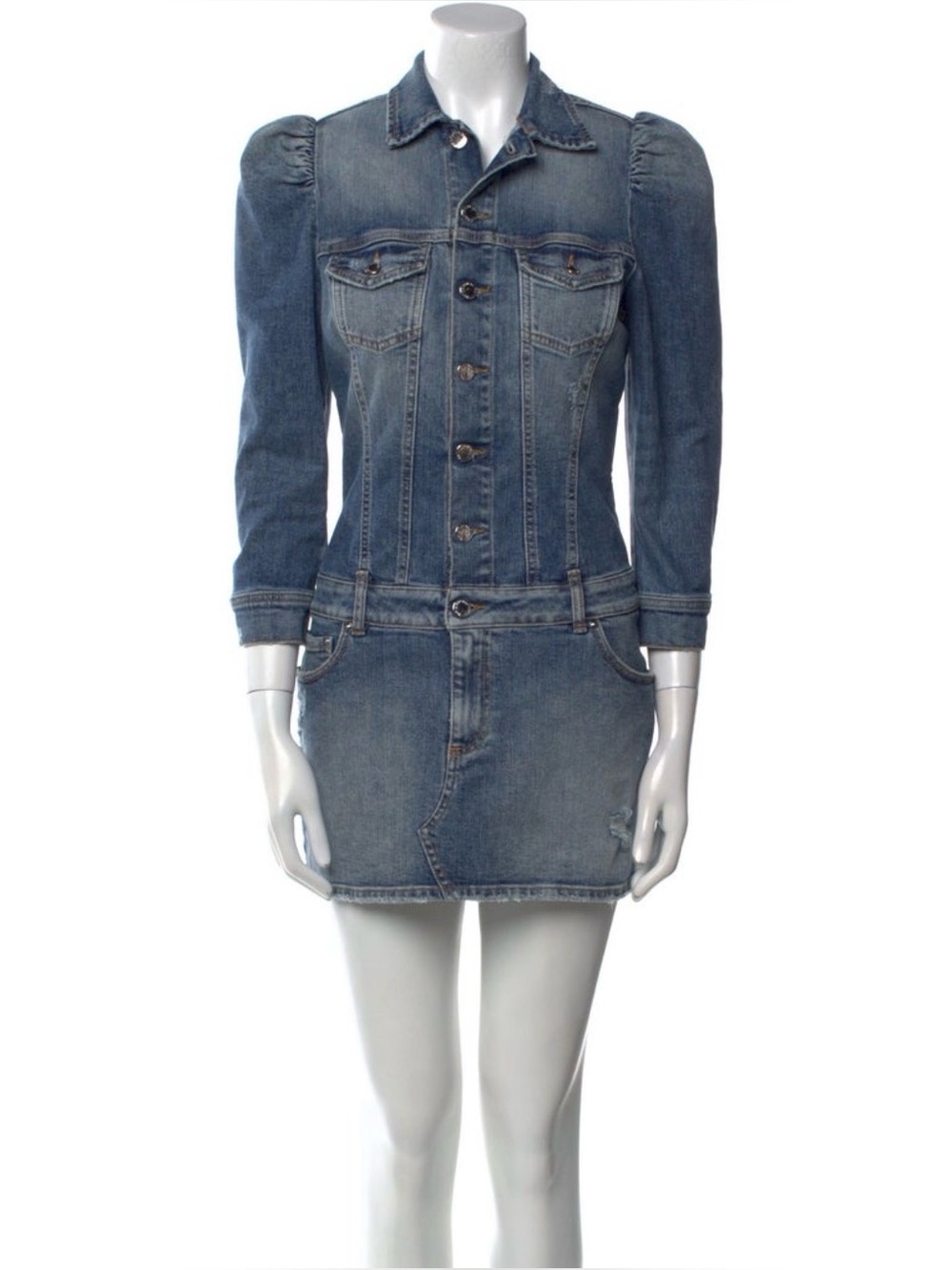 Retrofete Blue Denim Mini Dress